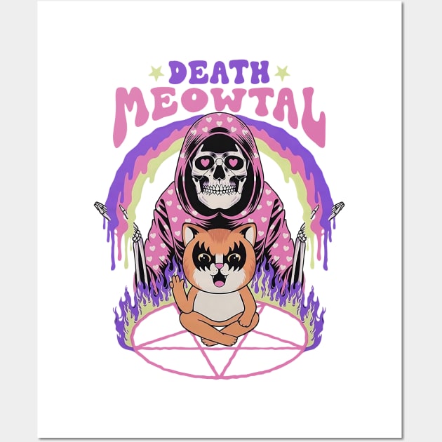 Death Meowtal Wall Art by Parody Merch